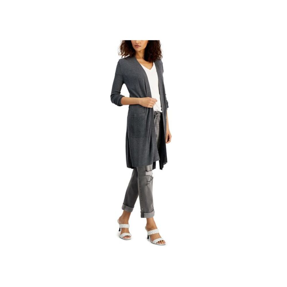 INC International Concepts International Concepts Womens Ribbed Duster Cardigan